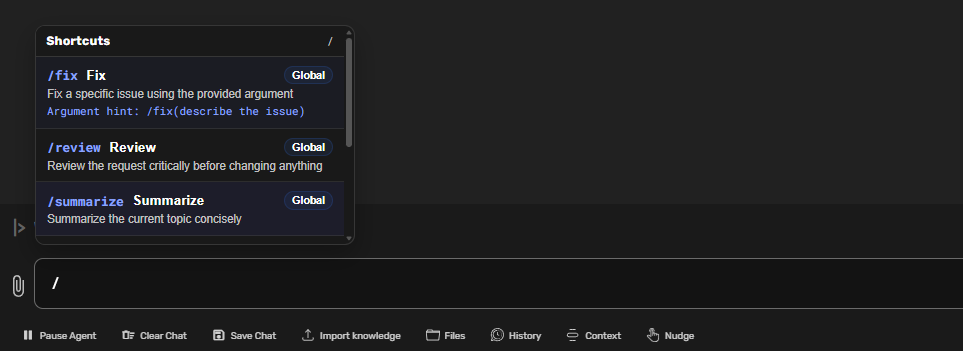 Shortcuts screenshot 1