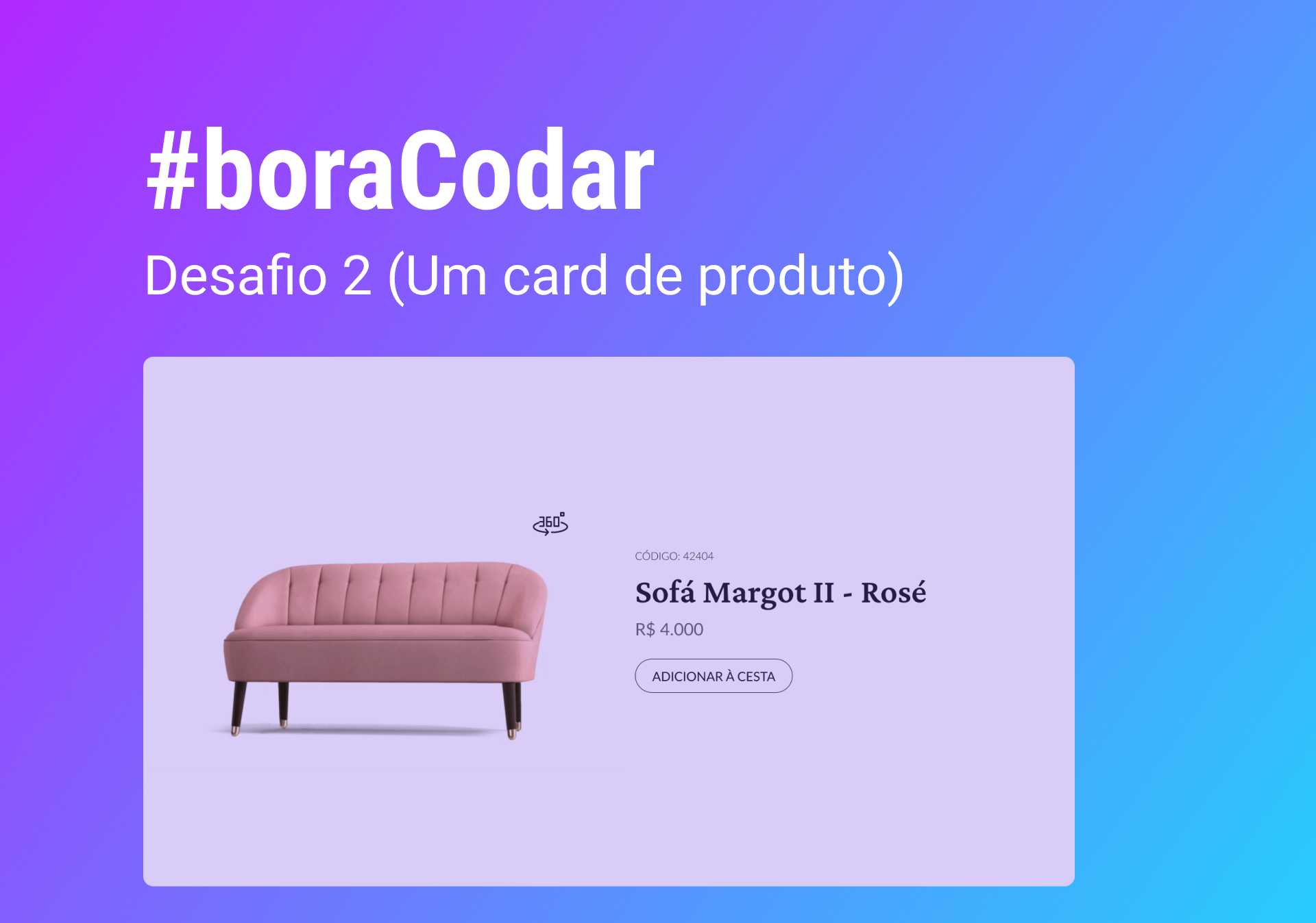 #boraCodar um card de produto