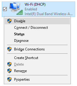 Manually disable and re-enable adapter