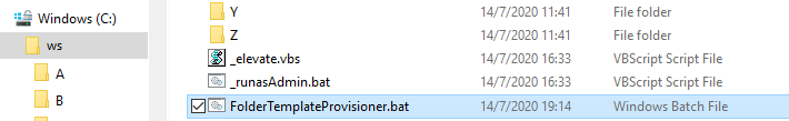Run FolderTemplateProvisioner.bat