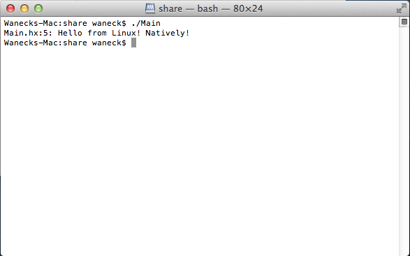 first mac binary!