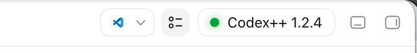 Codex++ top menu outline button