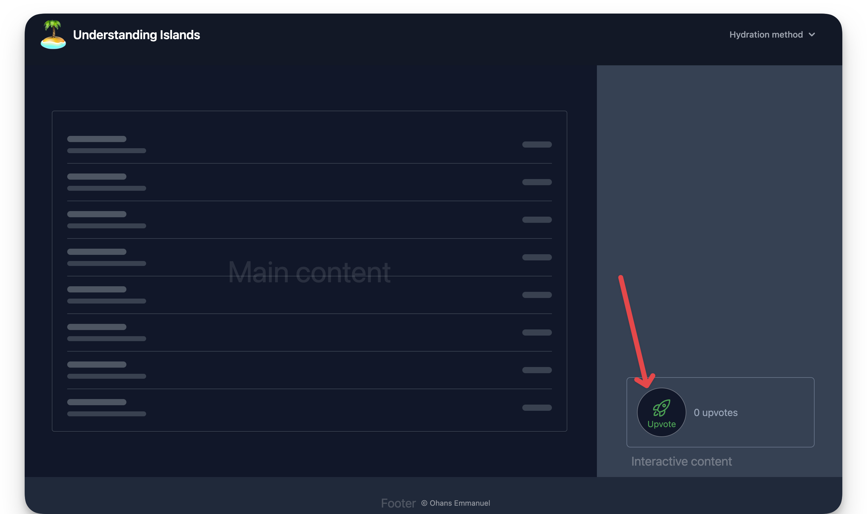 Rendering the framework component.