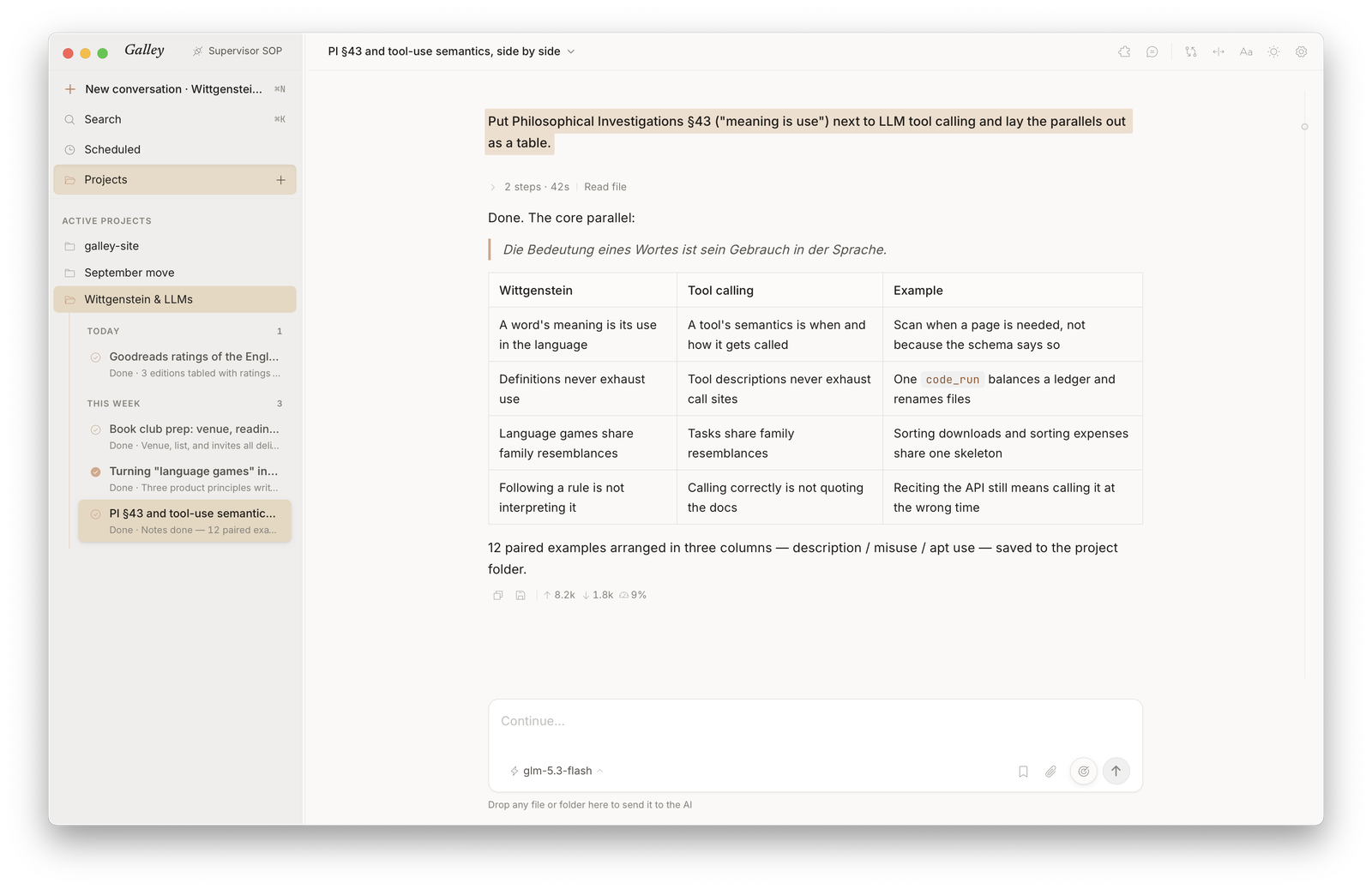 Project view