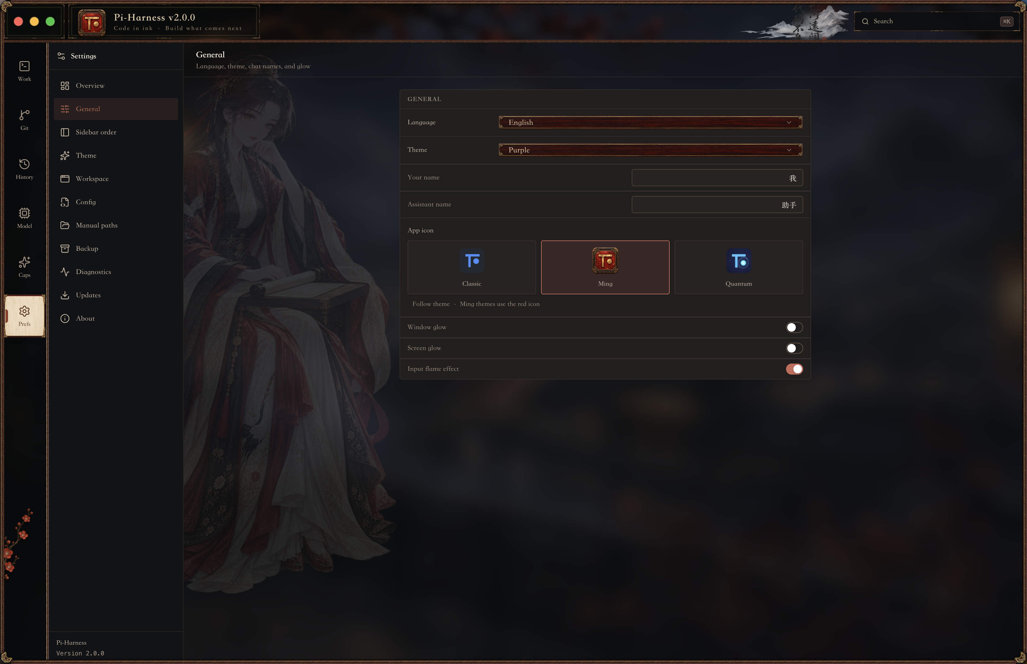 General settings