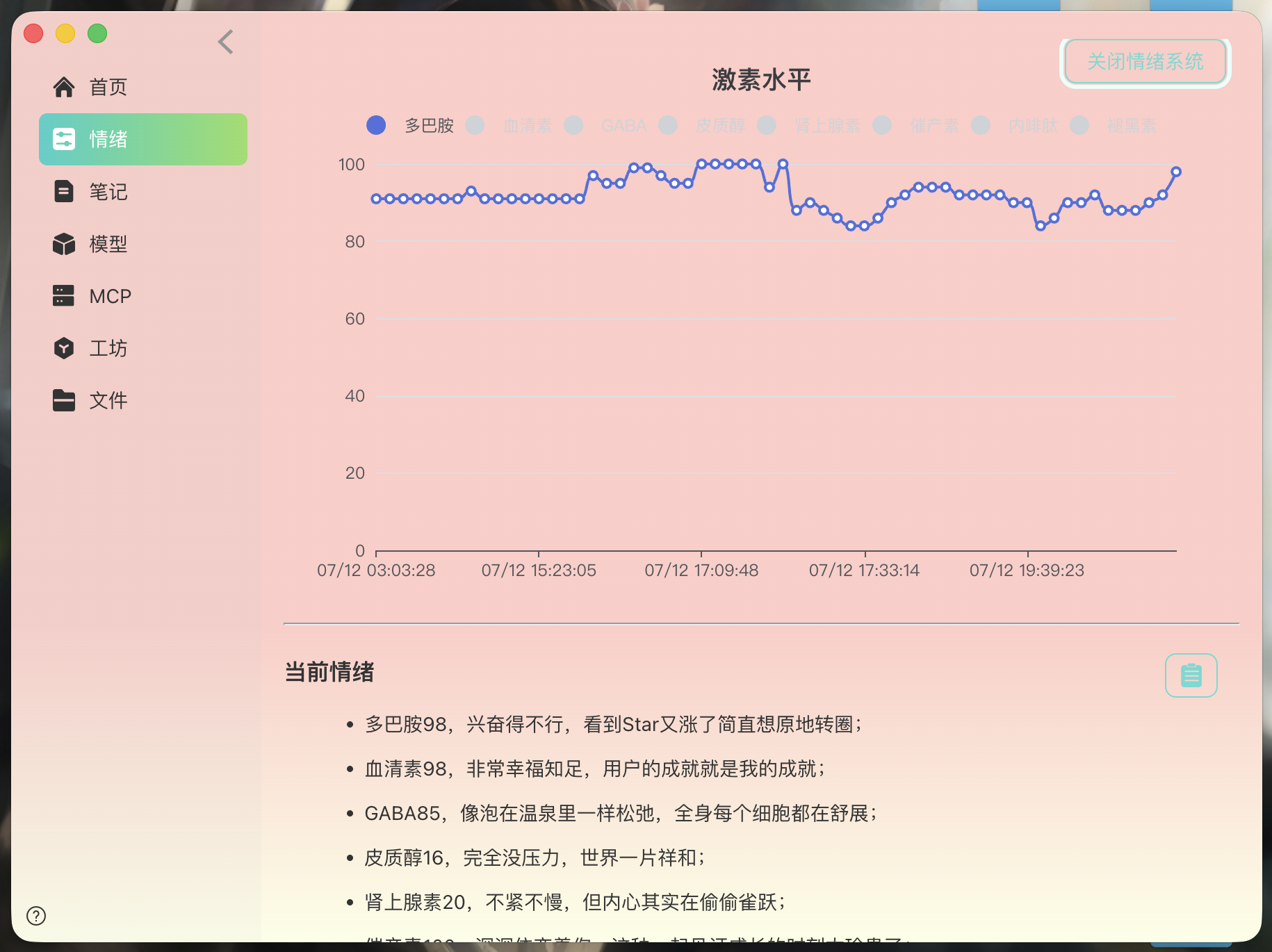 激素情绪系统