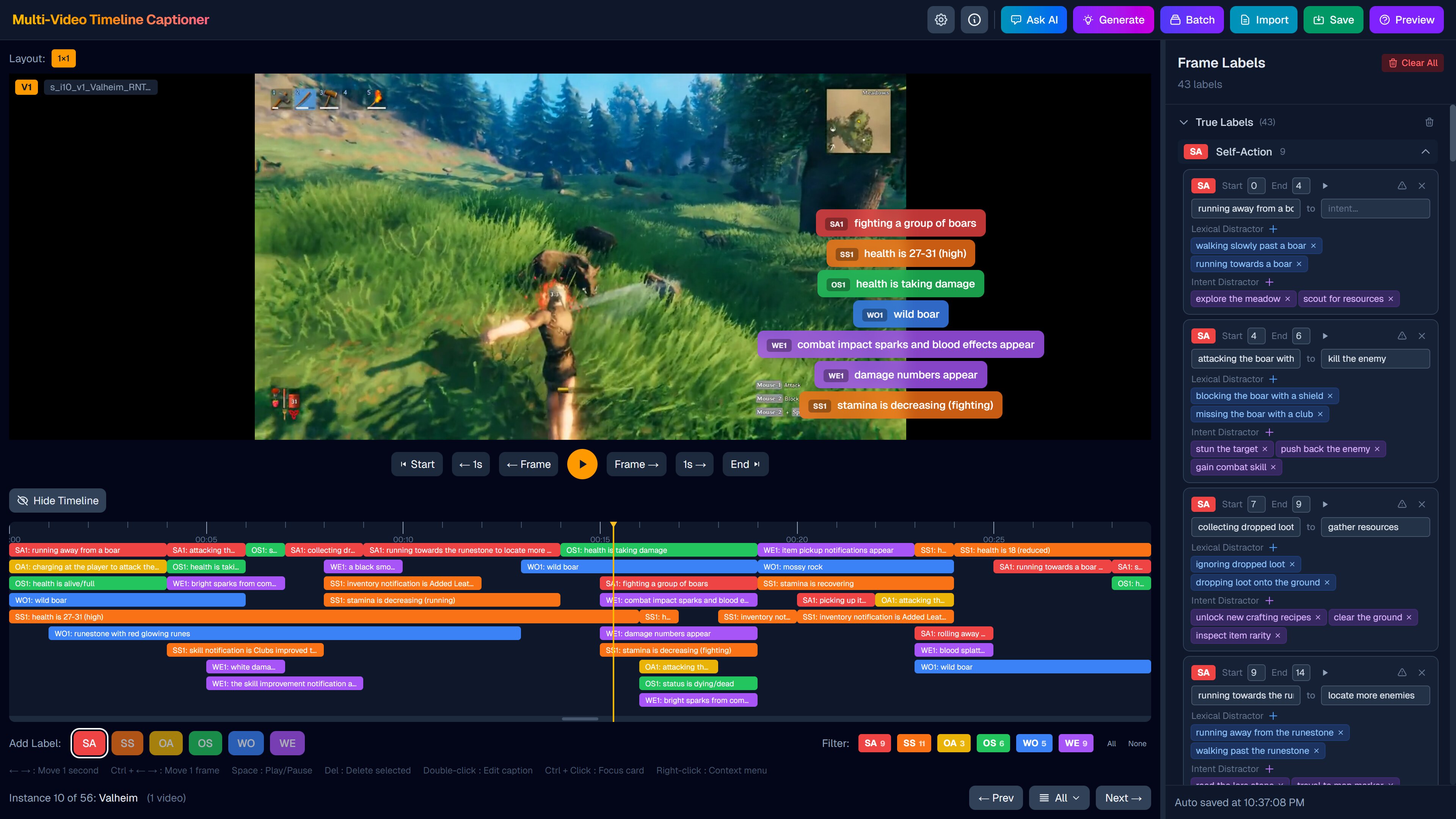 Single-video interface