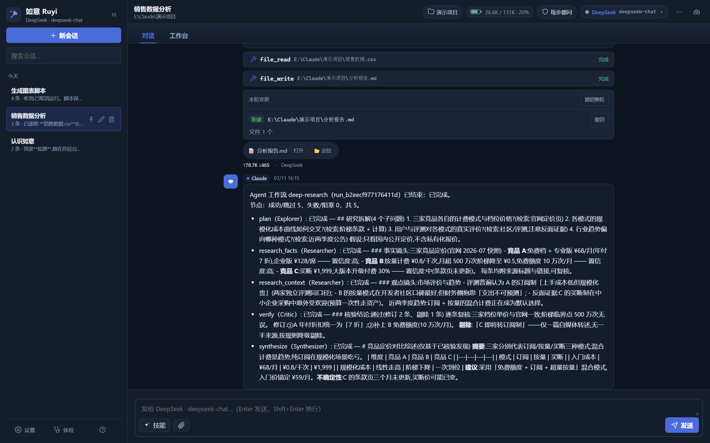 工作流结果