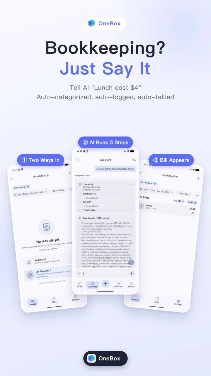 Bookkeeping by voice