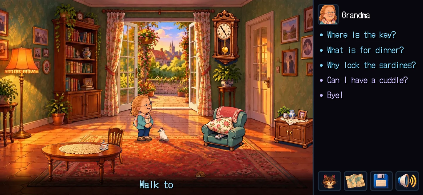 Talking to Grandma: her topics in the side column