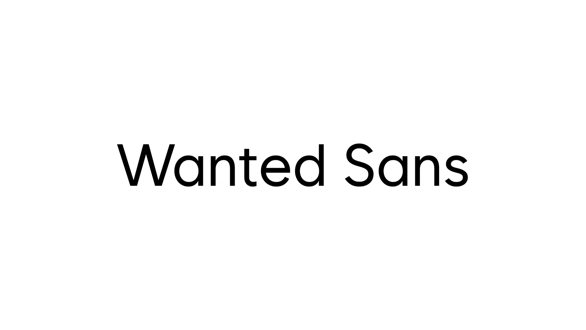Wanted Sans 공식 썸네일 애니메이션