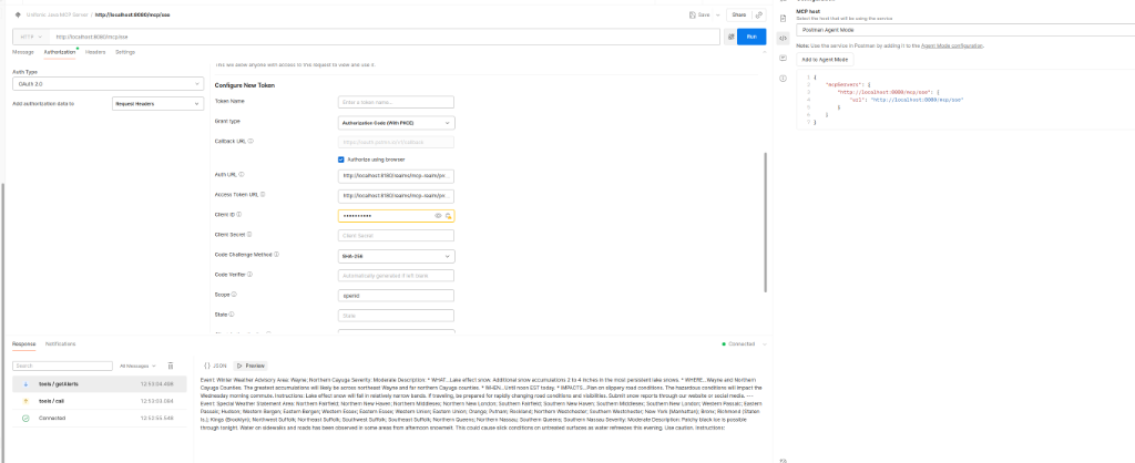 Postman OAuth Settings