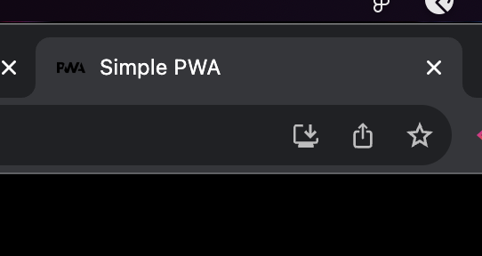 download PWA tab