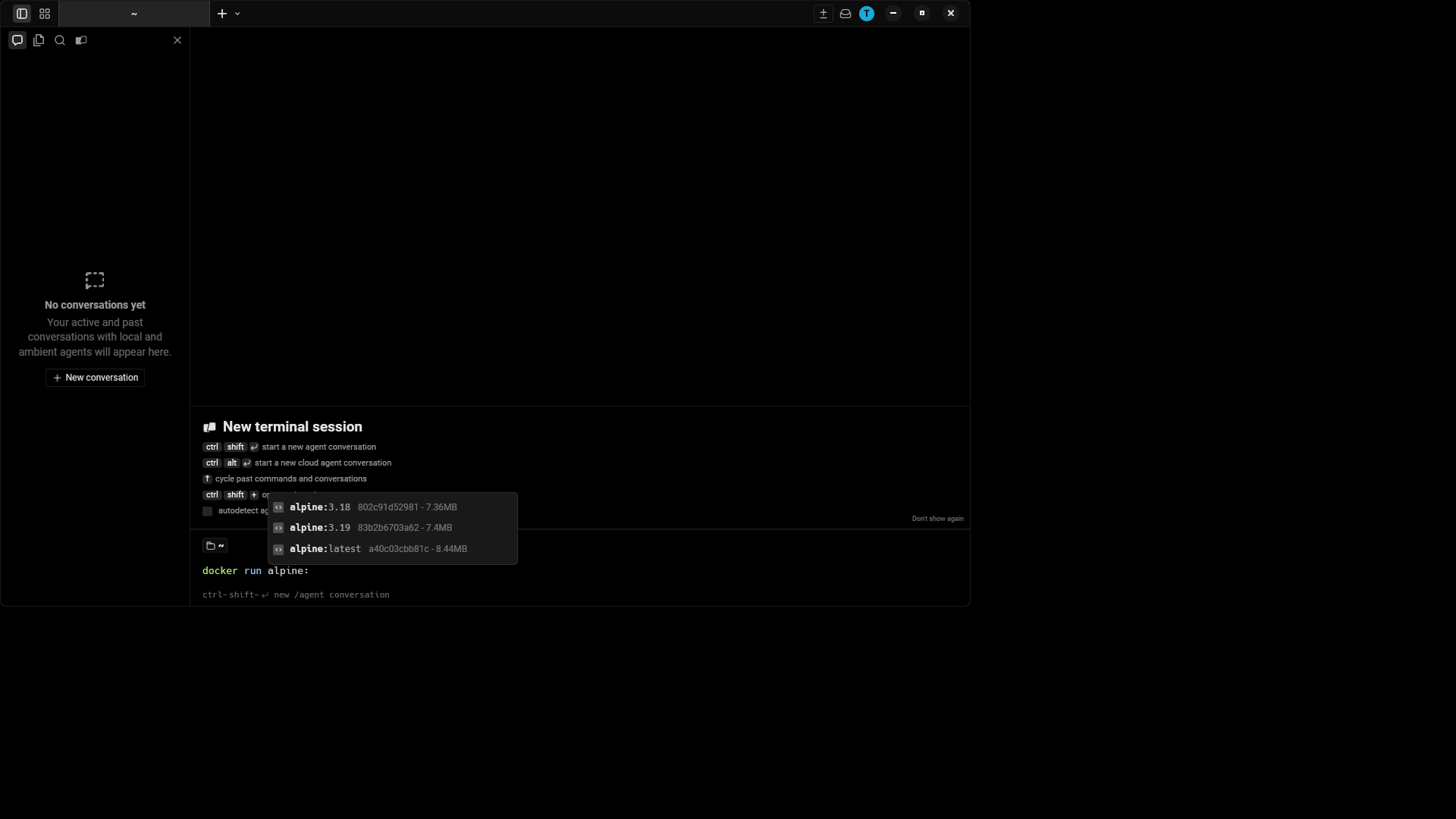 docker run alpine tags