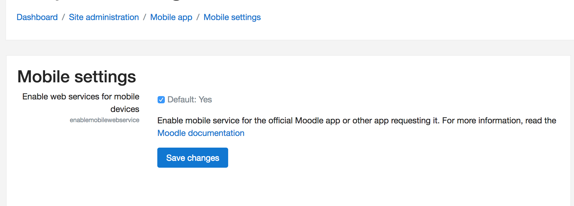 Image of Moodle Setting