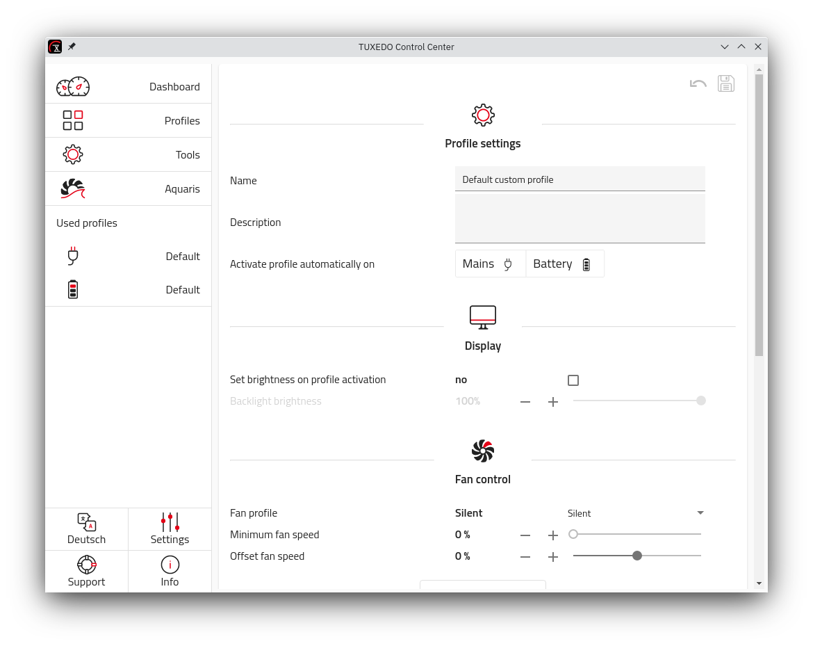 Profile Settings