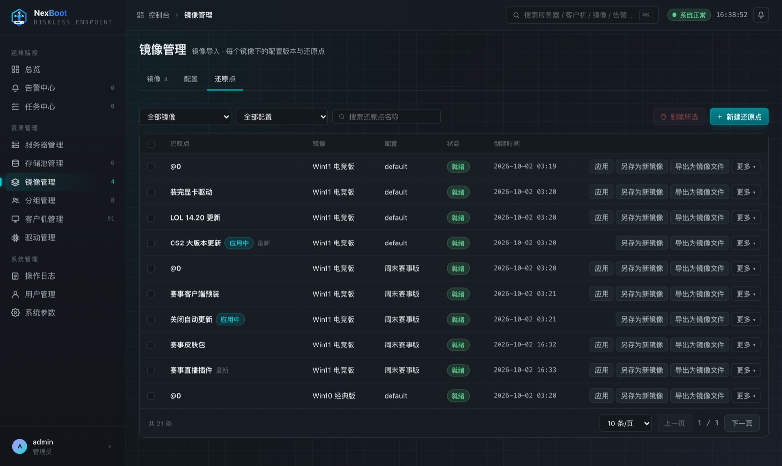 Restore points