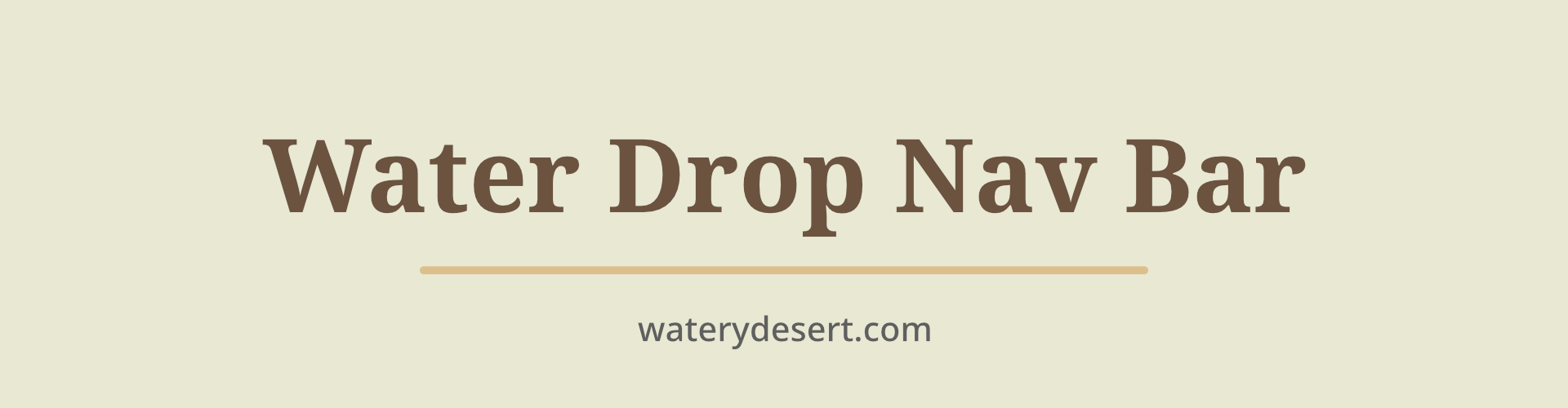 Water Drop Nav Bar