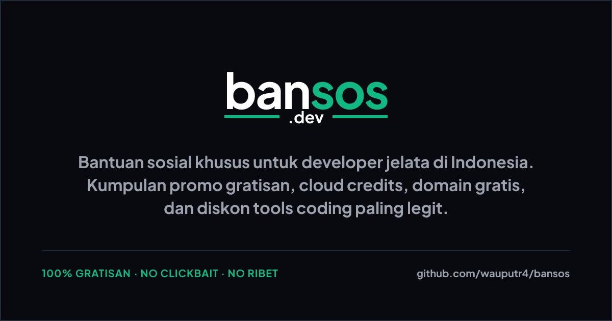 Bansos Developer Banner