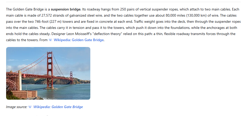 Bridge engineering answer with a sourced photograph