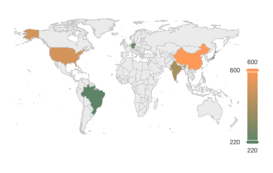Geo chart colors