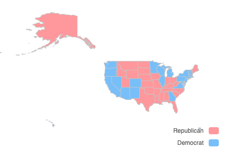 US map geo chart