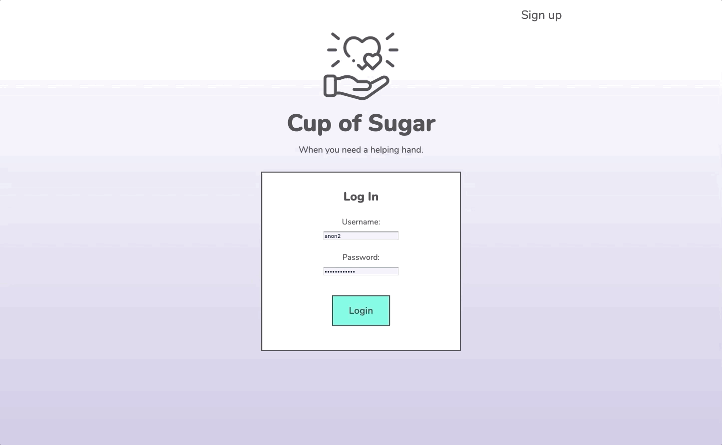 Cup of Sugar demo gif