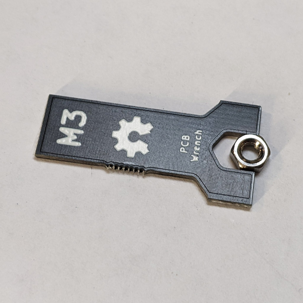 PCB Wrench holding an M3 Nut