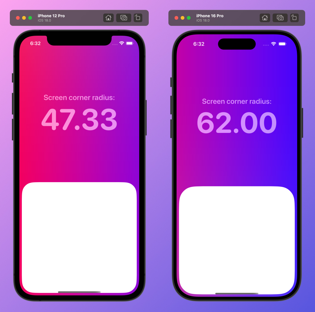 DeviceCornerRadius - Access screen radius for Apple devices