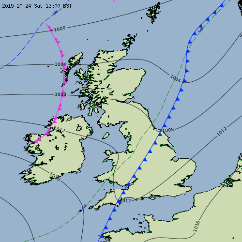 Surface Pressure Forecast Map - Processed Image