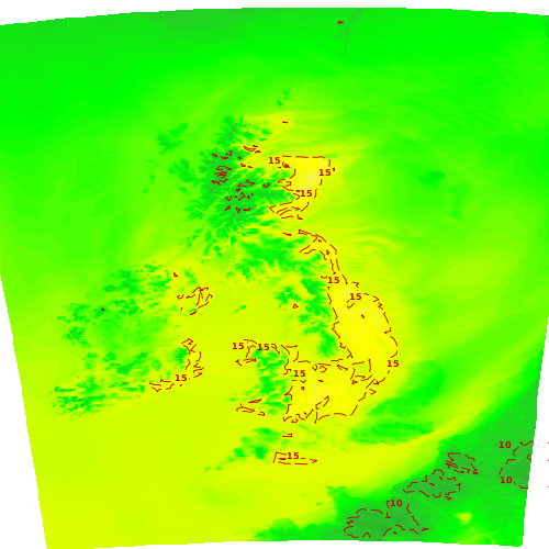 Temperature Forecast Map - Raw Layer