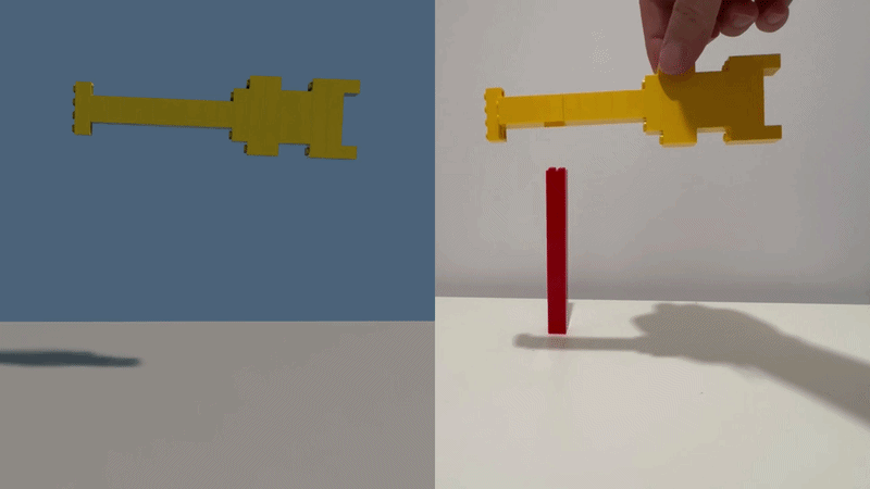 BrickSim simulating the physics of interlocking brick assemblies