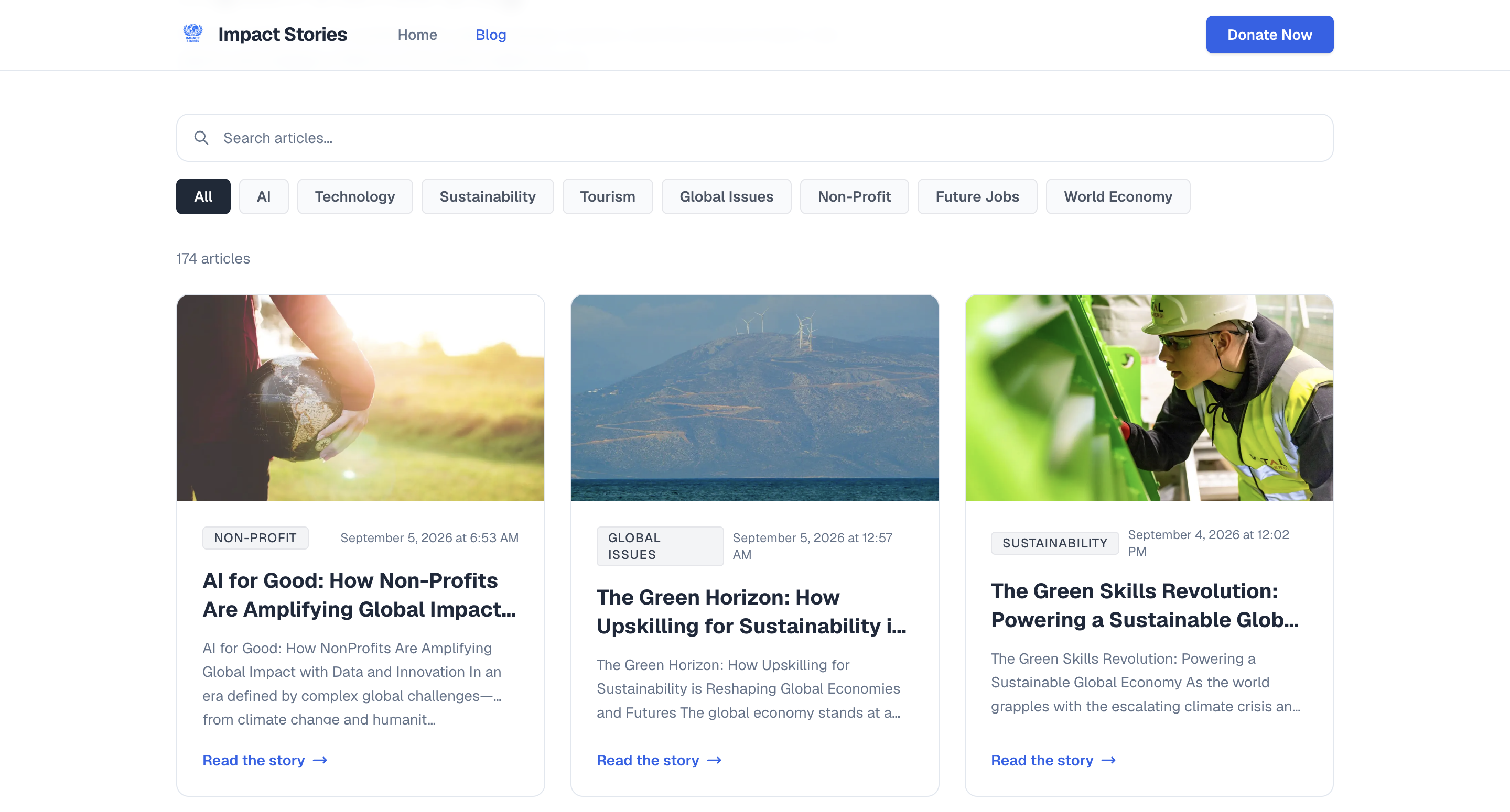 Impact Stories Blog Automation screenshot 2