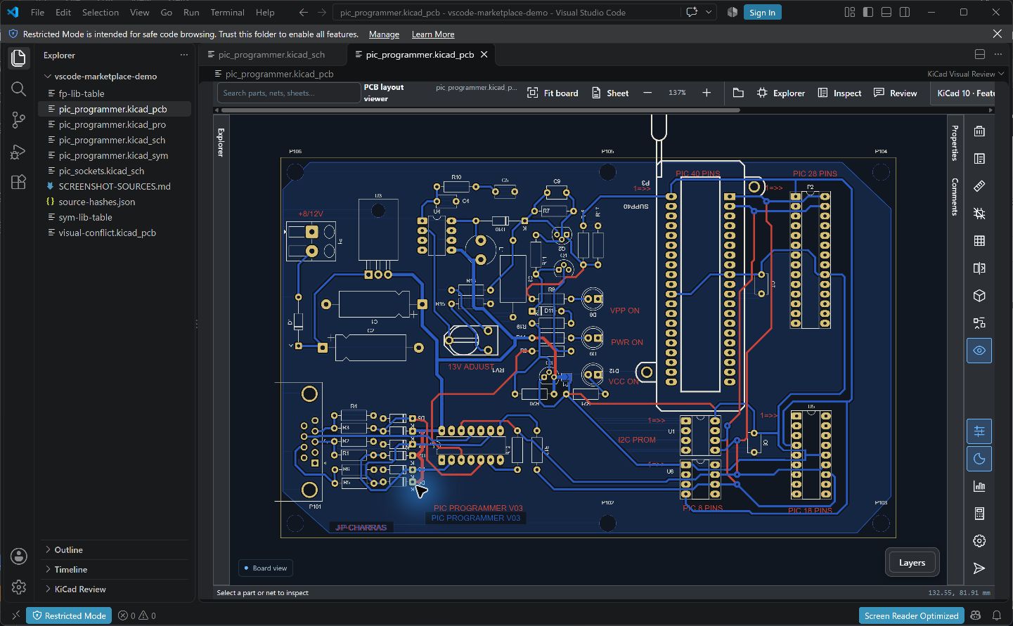 PCB inspection and drawing tools