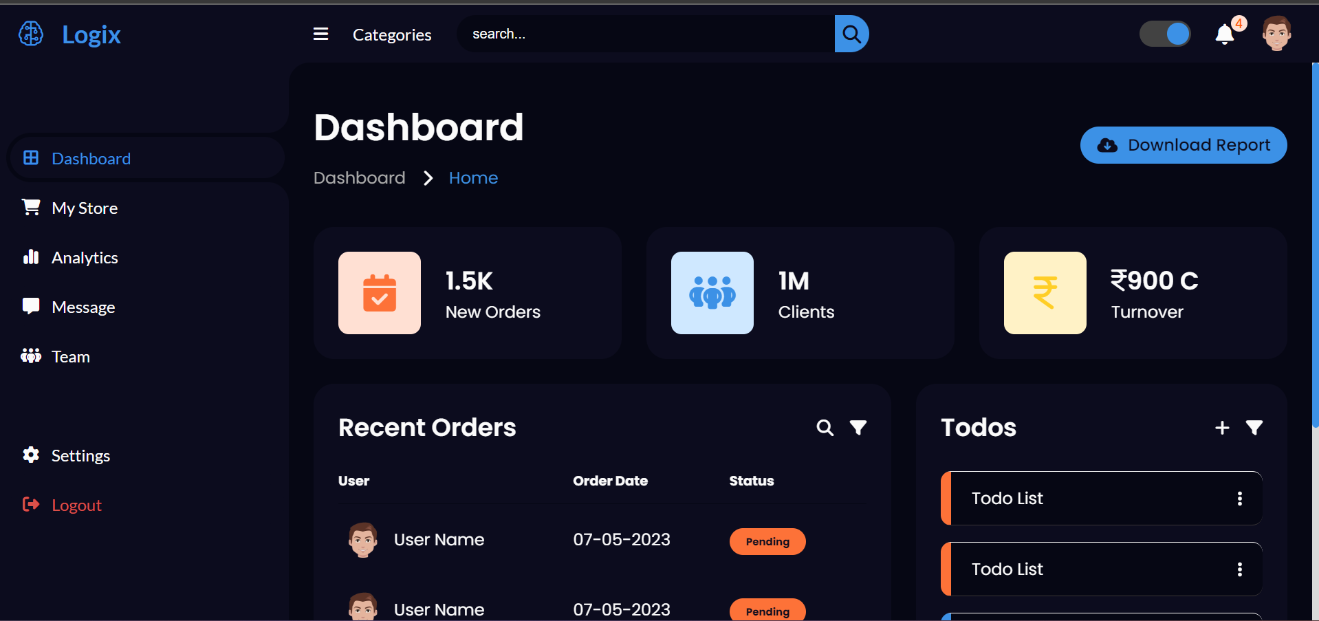 GitHub - waytologic/Responsive-admin-dashboard · GitHub