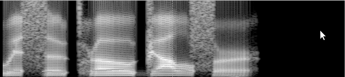 Praat spectrogram of same
