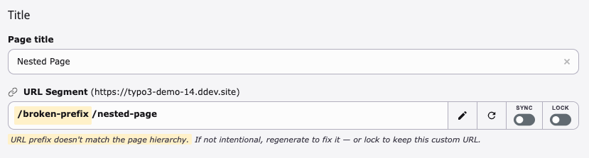 Broken prefix
