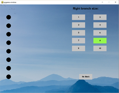 Right branch selection view.
