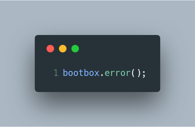 Bootbox Error Defaults