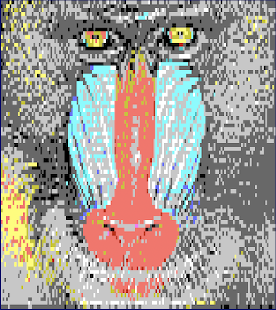 Baboon ANSI Art - 16 colors