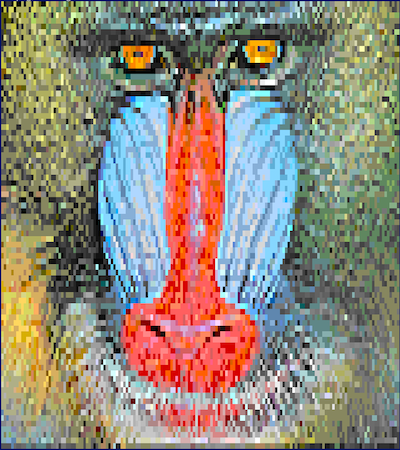 Baboon ANSI Art - 256 colors