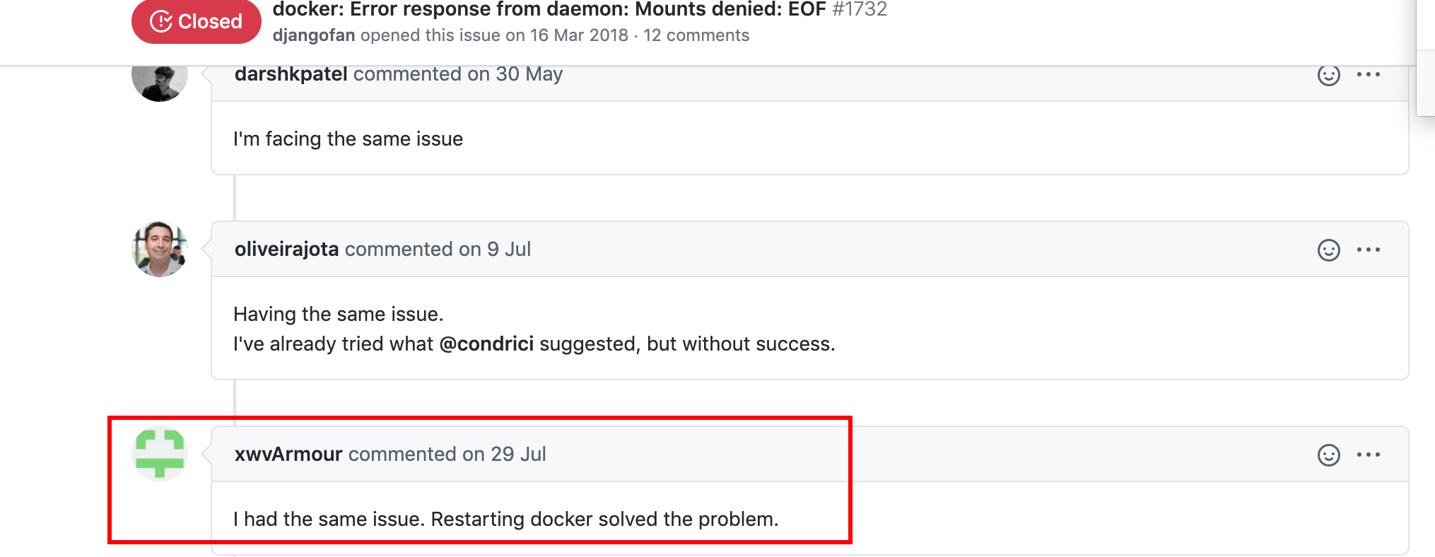 Docker-error