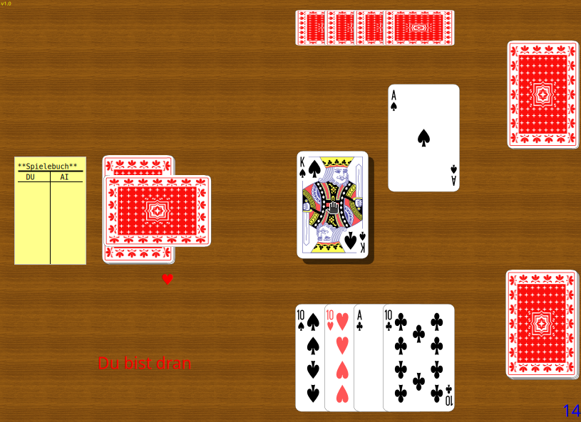 Screenshot of FLTK Schnapsen