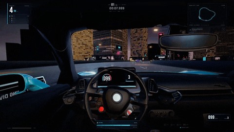 Cockpit view in DeepSeek’s official racing-game demo