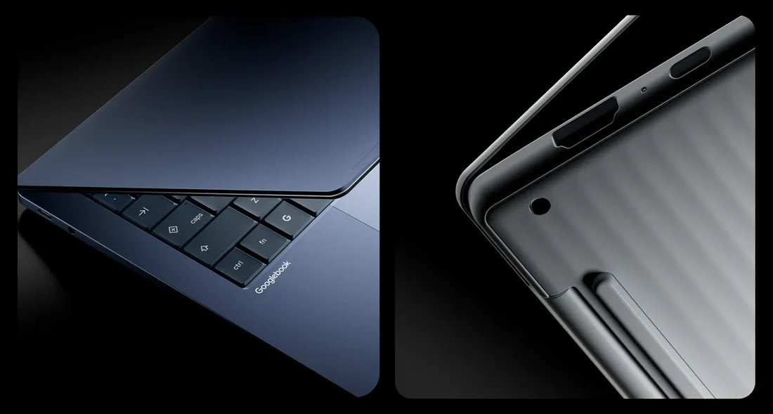 Googlebook keyboard and chassis details from Google’s official hardware announcement