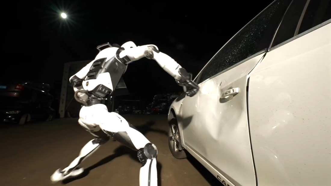 H2-X striking a car in the official promotional video