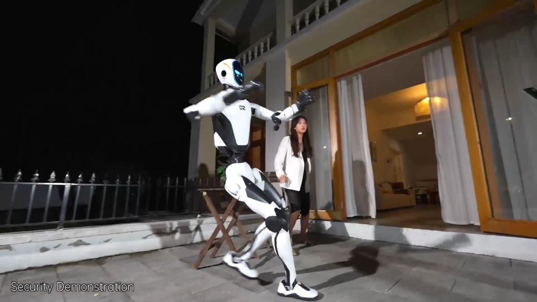 H2-X and an actor in a staged protection scene