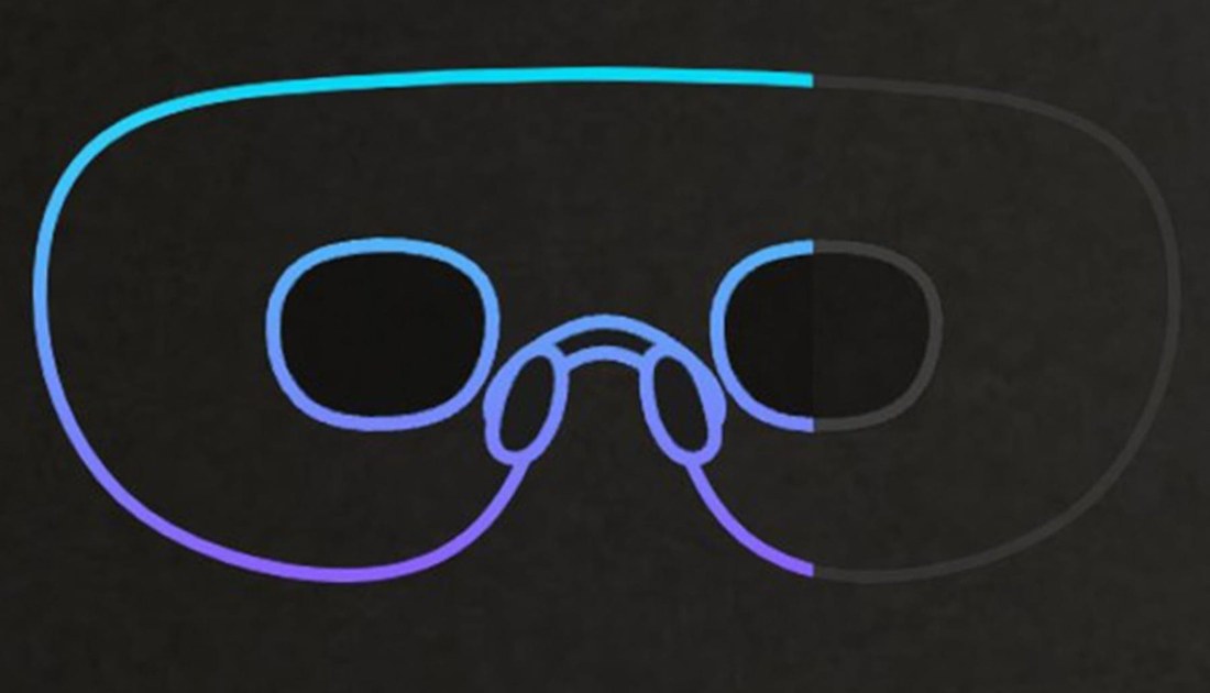 February 2026 firmware vector outline of the Project Phoenix headset showing nose pads