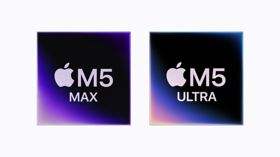 Apple M5 Max and M5 Ultra chip artwork