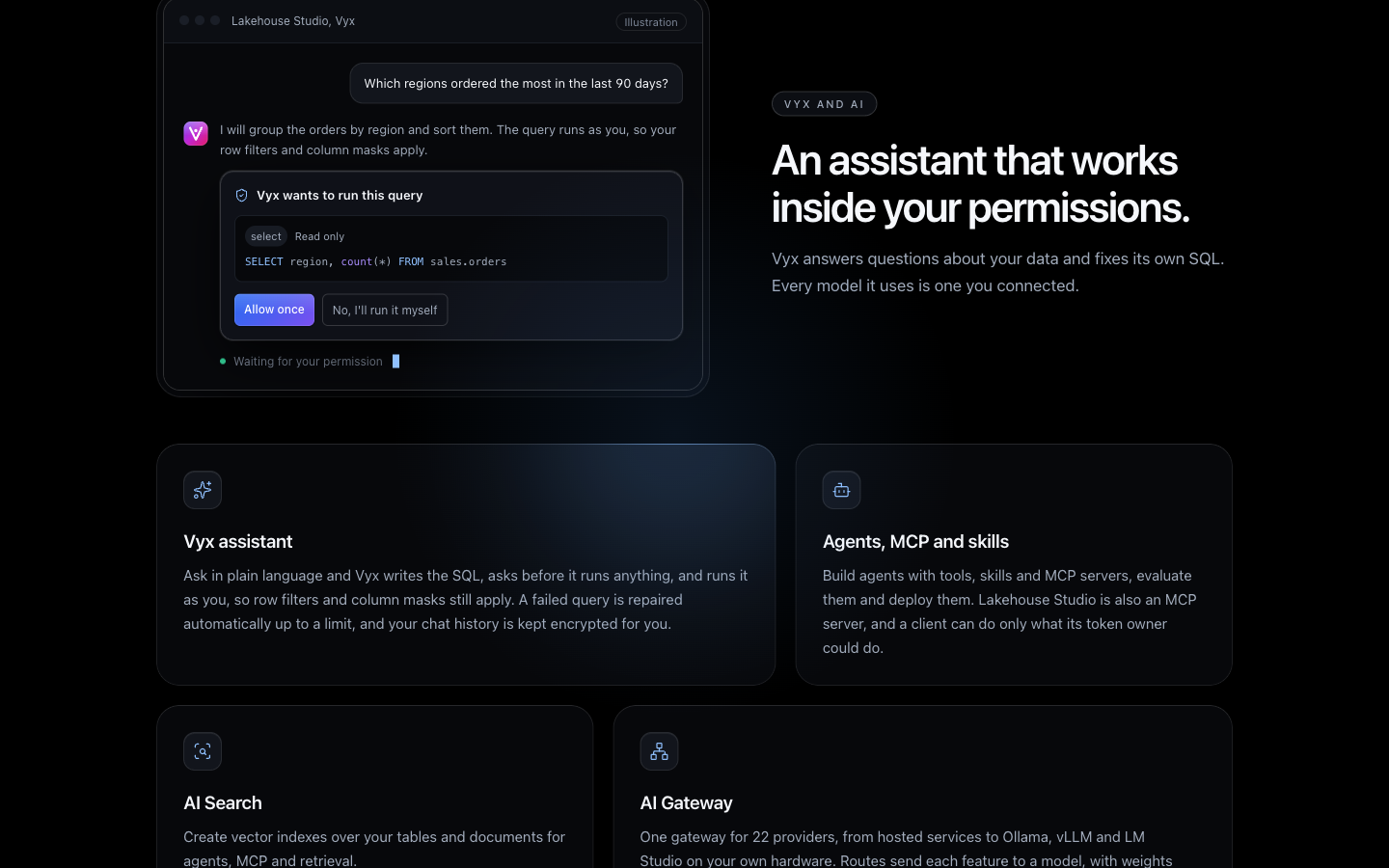 Vyx AI assistant